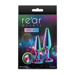 Rear Assets Tapered Trainer Kit - Multicoloured Metal Butt Plugs - Set of 2 Sizes - ANAL TOYS - Mr and Mrs D's