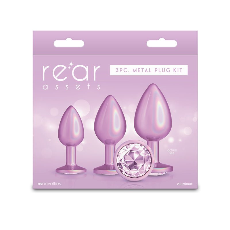 Rear Assets Trainer Kit - Iridescent Pink - Iridescent Pink Metallic Butt Plugs - Set of 3 Sizes - Mr and Mrs D's