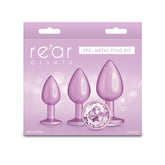 Rear Assets Trainer Kit - Iridescent Pink - Iridescent Pink Metallic Butt Plugs - Set of 3 Sizes - Mr and Mrs D's