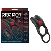 Red Dot Rings - V1 - Black Vibrating Cock Ring with Remote - Mr and Mrs D's