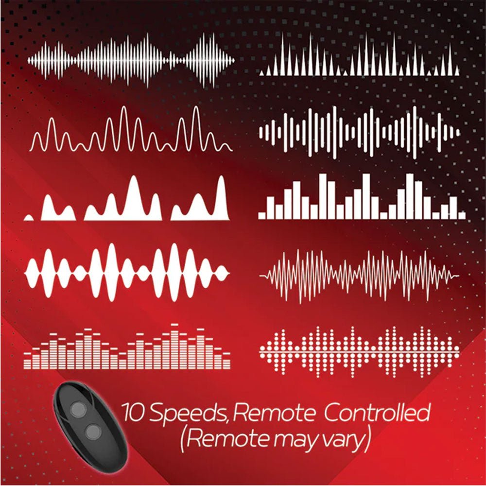 Red Dot Rings - V2 - Black Vibrating Cock & Ball Ring with Remote - COCK RINGS - Mr and Mrs D's