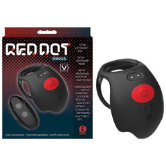 Red Dot Rings - V3 - Black Vibrating Cock & Ball Ring with Remote - Mr and Mrs D's