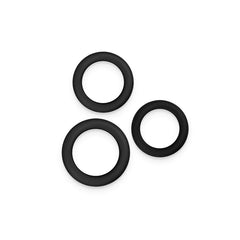 Renegade 3pc Slim Rings - Black - Black Cock Rings - Set of 3 Sizes - Mr and Mrs D's