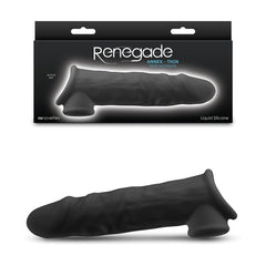 Renegade Annex - Thin - Black - Black 19.4 cm Penis Extender Sleeve - Mr and Mrs D's