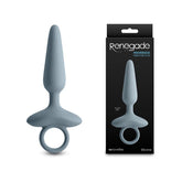 Renegade Maverick - Grey - Grey 15 cm USB Rechargeable Vibrating Butt Plug - Mr and Mrs D's