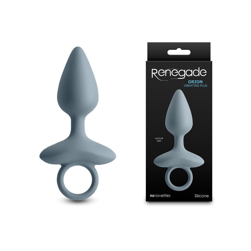 Renegade Orion - Grey - Grey 13 cm USB Rechargeable Vibrating Butt Plug - Mr and Mrs D's