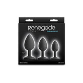 Renegade Triple Ace Kit - Black - Black Butt Plugs - Set of 3 Sizes - Mr and Mrs D's