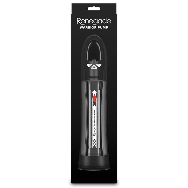 Renegade Warrior Automatic Penis Pump - Black/Clear Waterproof - PUMPS - Mr and Mrs D's
