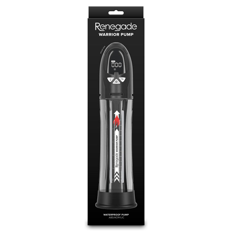Renegade Warrior Automatic Penis Pump - Black/Clear Waterproof - PUMPS - Mr and Mrs D's