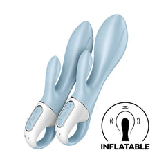 Satisfyer Air Pump Bunny 1 - Blue USB Rechargeable Inflatable Rabbit Vibrator - VIBRATORS - PREMIUM - Mr and Mrs D's