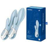Satisfyer Air Pump Bunny 1 - Blue USB Rechargeable Inflatable Rabbit Vibrator - Mr and Mrs D's