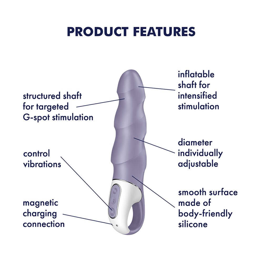 Satisfyer Air Pump Vibrator 1 - Lilac USB Rechargeable Inflatable Vibrator - VIBRATORS - PREMIUM - Mr and Mrs D's