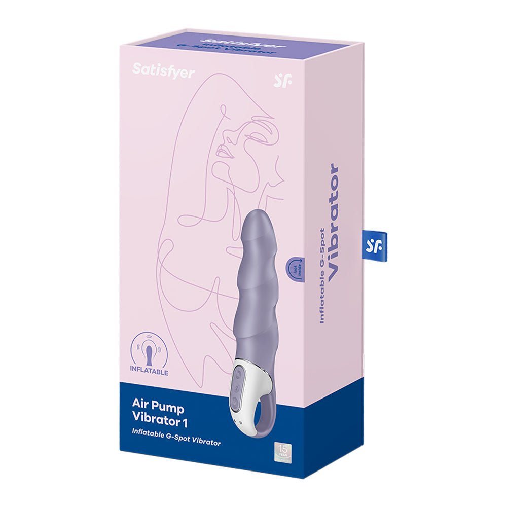 Satisfyer Air Pump Vibrator 1 - Lilac USB Rechargeable Inflatable Vibrator - VIBRATORS - PREMIUM - Mr and Mrs D's