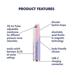 Satisfyer Bold Kiss - Air Pulse Stimulator Vibrator - AIR PULSATION - PREMIUM - Mr and Mrs D's