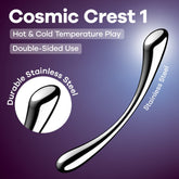 Satisfyer Cosmic Crest 1 - Chrome Steel 24 cm Dildo - Mr and Mrs D's