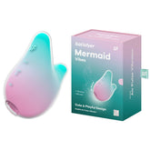 Satisfyer Mermaid Vibes - Mint/Pink USB Rechargeable Air Pulse Stimulator - Mr and Mrs D's