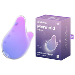 Satisfyer Mermaid Vibes - Violet/Pink USB Rechargeable Air Pulse Stimulator - Mr and Mrs D's