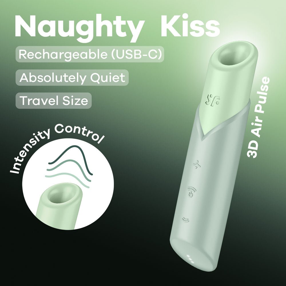 Satisfyer Naughty Kiss - Air Pulse Stimulator Vibrator - Mr and Mrs D's