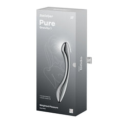 Satisfyer Pure Gravity 1 - Chrome Steel 22 cm Dildo - Mr and Mrs D's