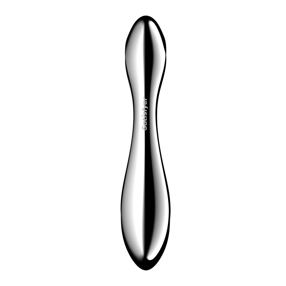 Satisfyer Pure Gravity 2 - Chrome Steel 21 cm Dildo - Mr and Mrs D's