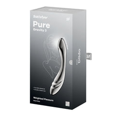 Satisfyer Pure Gravity 3 - Chrome Steel 21 cm Dildo - Mr and Mrs D's