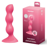 Satisfyer Triple Ball - R - Red Beaded Anal Plug - Mr and Mrs D's