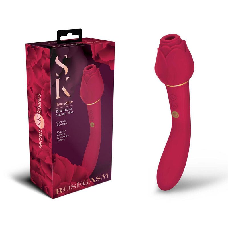 Secret Kisses ROSEGASM TWOSOME Vibrating Clit Stimulator - Mr and Mrs D's