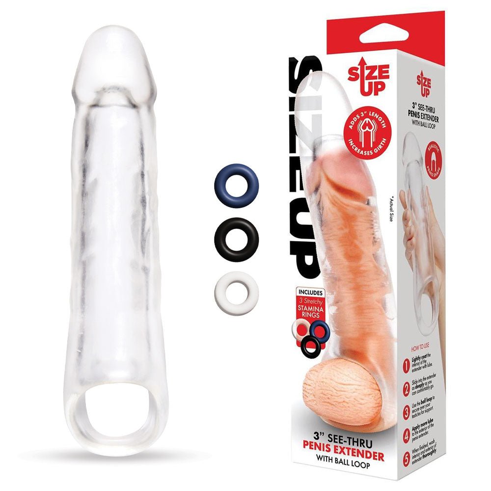 See - Thru Penis Extender with Ball Loop - Mr and Mrs D's