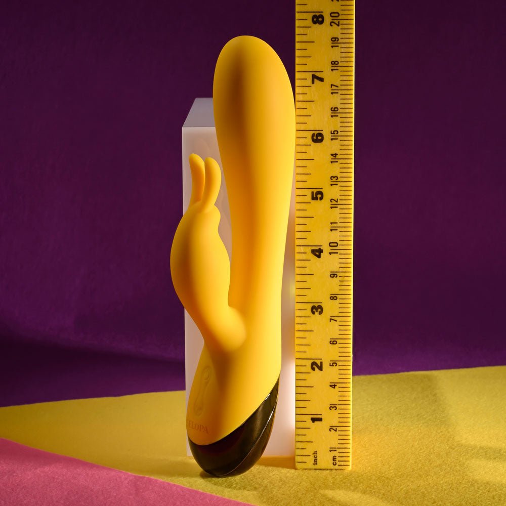 Selopa BUZZZ BUNNY - Yellow 19.7 cm USB Rechargeable Rabbit Vibrator - VIBRATORS - Mr and Mrs D's
