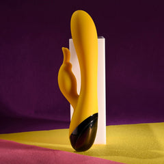 Selopa BUZZZ BUNNY - Yellow 19.7 cm USB Rechargeable Rabbit Vibrator - VIBRATORS - Mr and Mrs D's