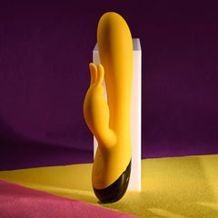 Selopa BUZZZ BUNNY - Yellow 19.7 cm USB Rechargeable Rabbit Vibrator - VIBRATORS - Mr and Mrs D's