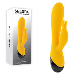 Selopa BUZZZ BUNNY - Yellow 19.7 cm USB Rechargeable Rabbit Vibrator - Mr and Mrs D's