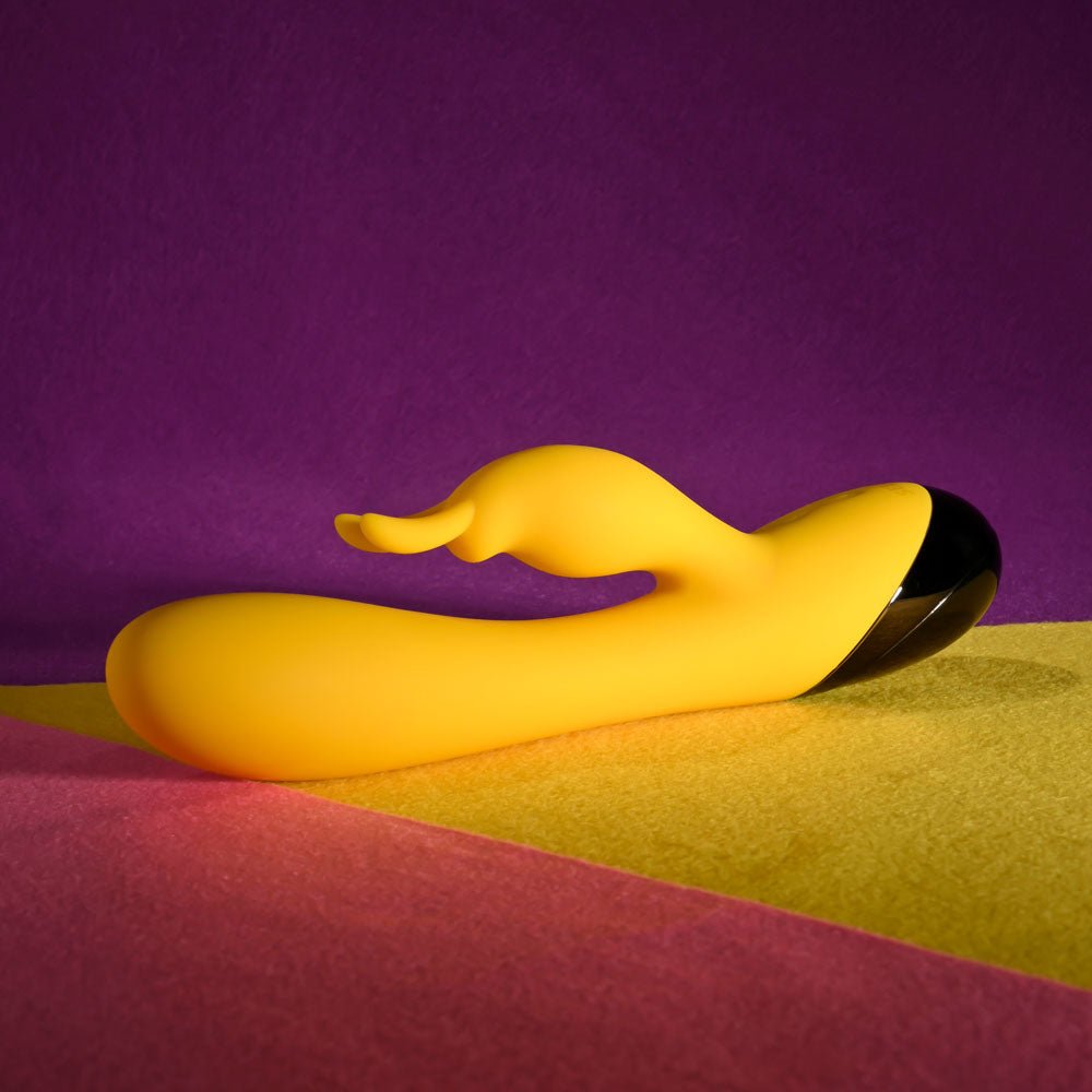 Selopa BUZZZ BUNNY - Yellow 19.7 cm USB Rechargeable Rabbit Vibrator - VIBRATORS - Mr and Mrs D's