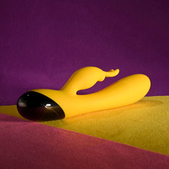 Selopa BUZZZ BUNNY - Yellow 19.7 cm USB Rechargeable Rabbit Vibrator - VIBRATORS - Mr and Mrs D's