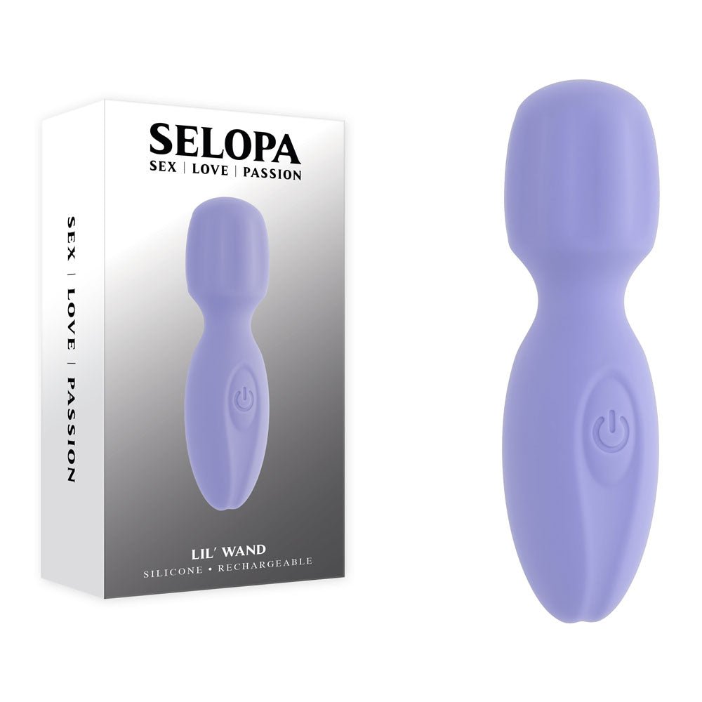 Selopa LIL' WAND - Purple 11 cm USB Rechargeable Massage Wand - Mr and Mrs D's