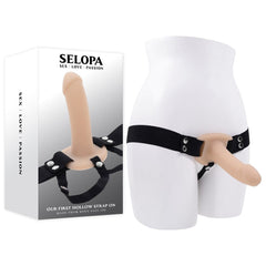Selopa OUR FIRST HOLLOW STRAP ON LIGHT - Flesh 16.3 cm Hollow Strap - On - Mr and Mrs D's