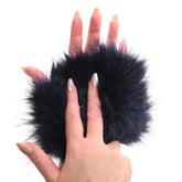 Sex & Mischief Cougar Spiked Sensory Glove - Navy Blue Furry Glove with Metal Spikes - Mr and Mrs D's
