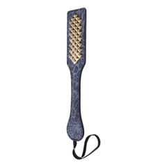 Sex & Mischief Cougar Studded Paddle - Navy Blue Paddle with Gold Studs - BONDAGE - TOYS - Mr and Mrs D's