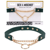 Sex & Mischief Indica Day Collar - Green/Gold Collar - BONDAGE - TOYS - Mr and Mrs D's