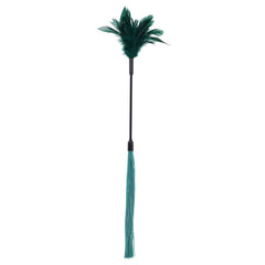 Sex & Mischief Indica Feather Tickler - Green Feather Tickler Whip - BONDAGE - TOYS - Mr and Mrs D's
