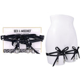 Sex & Mischief Laced Up Garters - Black Garters - BONDAGE - TOYS - Mr and Mrs D's