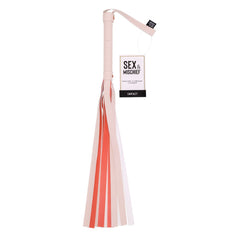 Sex & Mischief Peaches n CreaMe Stripe Flogger - Peach 80 cm Flogger Whip - Mr and Mrs D's