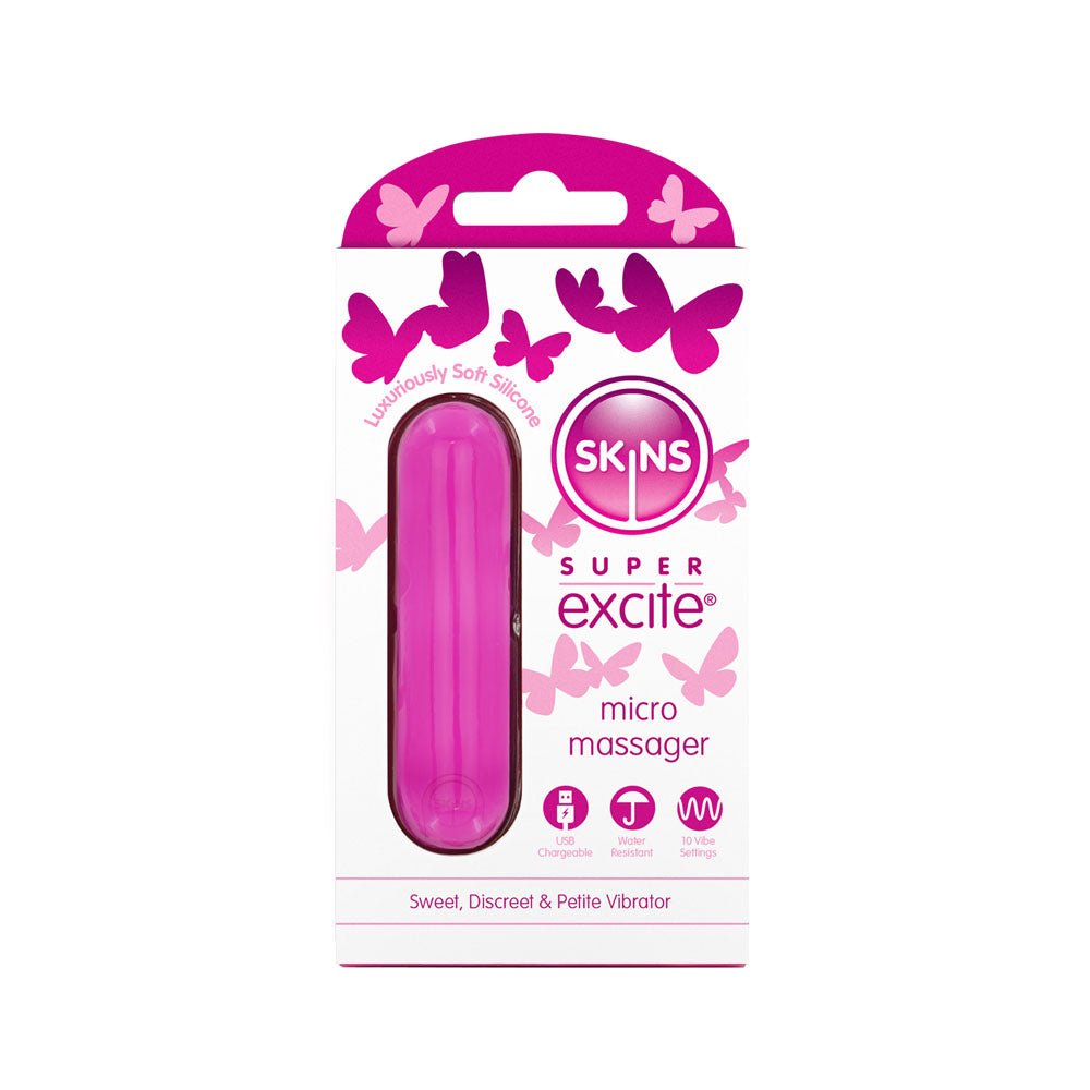 Skins Super Excite Rechargeable Pink Bullet - Mr and Mrs D's