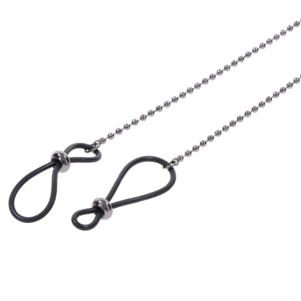 S&M Exs & Ohs Body Jewelry with Nipple Ties - Metal Chain with Nipple Ties - BONDAGE - TOYS - Mr and Mrs D's