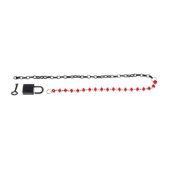 S&M Exs & Ohs Crystal Day Collar - Red/Black Collar Jewellery - BONDAGE - TOYS - Mr and Mrs D's