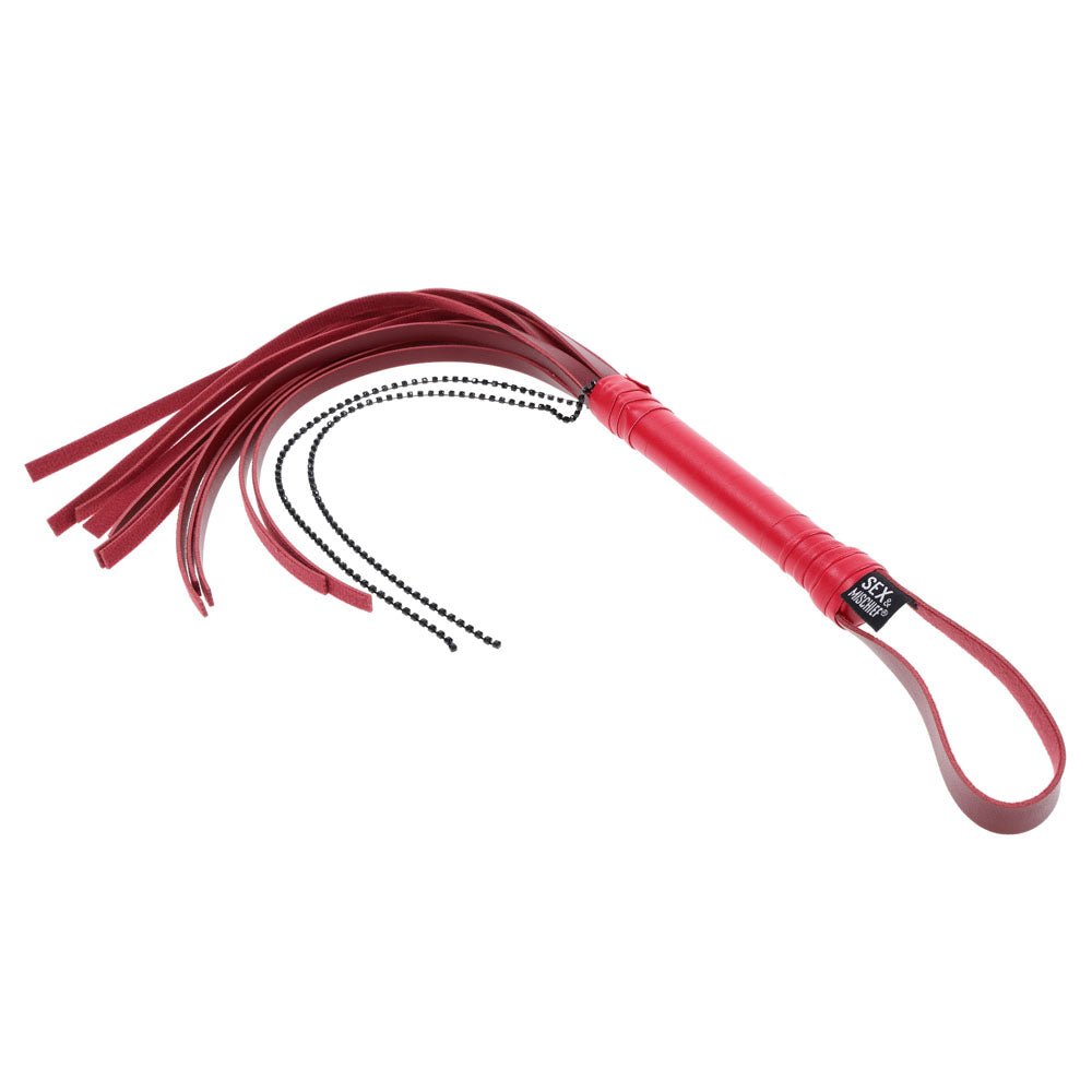 S&M Exs & Ohs Crystal Flogger - Red Flogger Whip - BONDAGE - TOYS - Mr and Mrs D's
