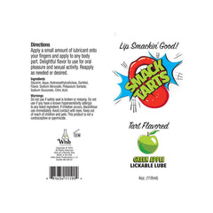 Smack Tarts - Sour Green Apple Flavoured Lubricant - 120 ml Tube - LOTIONS & LUBES - Mr and Mrs D's