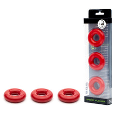 Sport Fucker Rubber Cock Ring - Red - Mr and Mrs D's