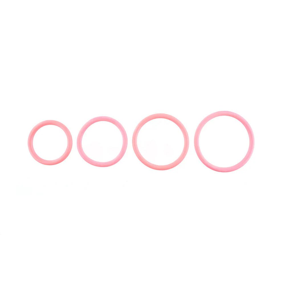 SPORTSHEETS Rubber O - Ring 4 Pack - Coral - Mr and Mrs D's