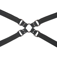 SPORTSHEETS Velvet Noir Adjustable Hog Tie & Cuff Set - Black Restraints - BONDAGE - TOYS - Mr and Mrs D's